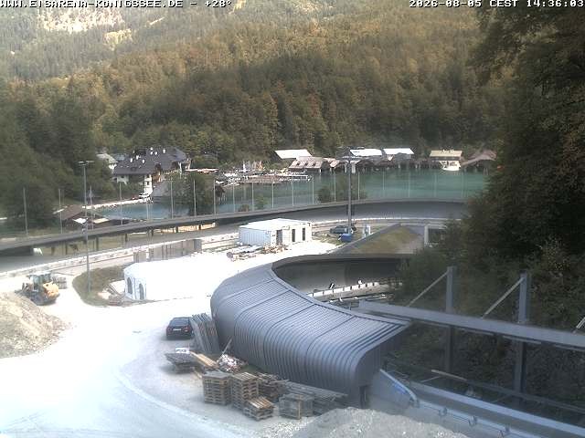 Archiv Foto Webcam Bobbahn mit Blickrichtung Königssee