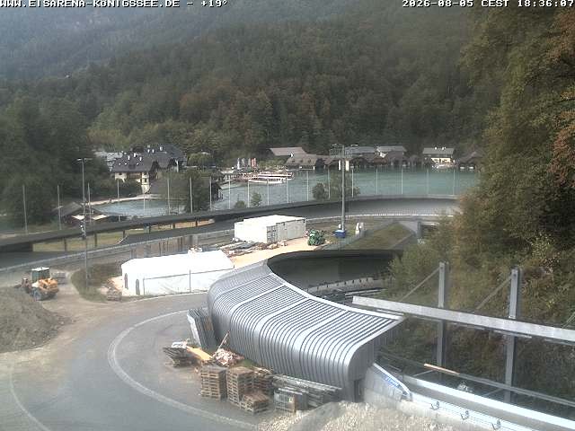 Archiv Foto Webcam Bobbahn mit Blickrichtung Königssee