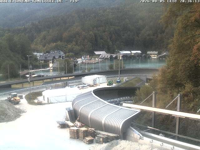 Archiv Foto Webcam Bobbahn mit Blickrichtung Königssee