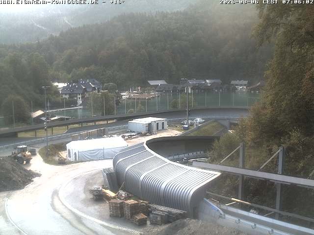 Archiv Foto Webcam Bobbahn mit Blickrichtung Königssee