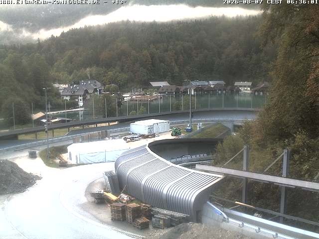 Archiv Foto Webcam Bobbahn mit Blickrichtung Königssee