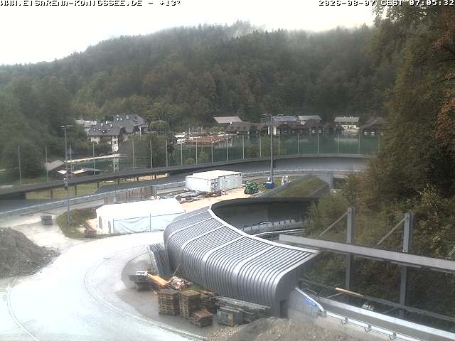Archiv Foto Webcam Bobbahn mit Blickrichtung Königssee