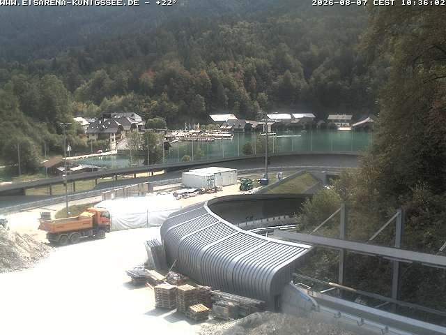 Archiv Foto Webcam Bobbahn mit Blickrichtung Königssee