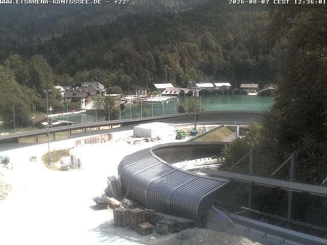Archiv Foto Webcam Bobbahn mit Blickrichtung Königssee