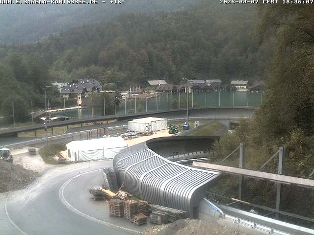 Archiv Foto Webcam Bobbahn mit Blickrichtung Königssee