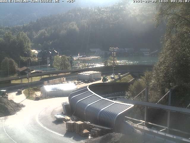 Archiv Foto Webcam Bobbahn mit Blickrichtung Königssee