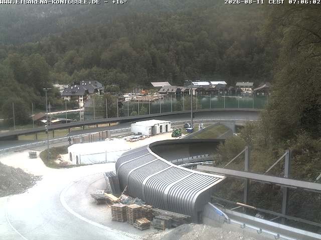 Archiv Foto Webcam Bobbahn mit Blickrichtung Königssee