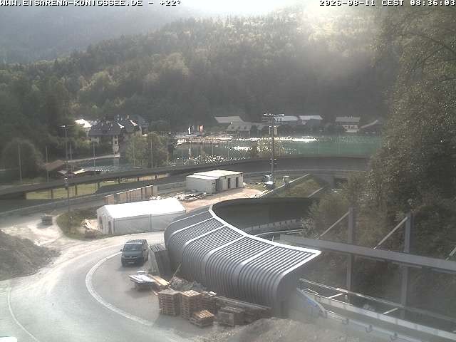 Archiv Foto Webcam Bobbahn mit Blickrichtung Königssee
