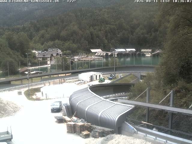 Archiv Foto Webcam Bobbahn mit Blickrichtung Königssee