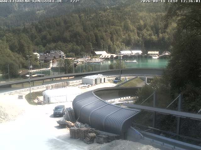 Archiv Foto Webcam Bobbahn mit Blickrichtung Königssee
