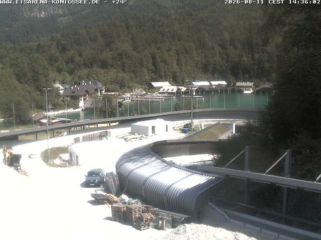 Archiv Foto Webcam Bobbahn mit Blickrichtung Königssee