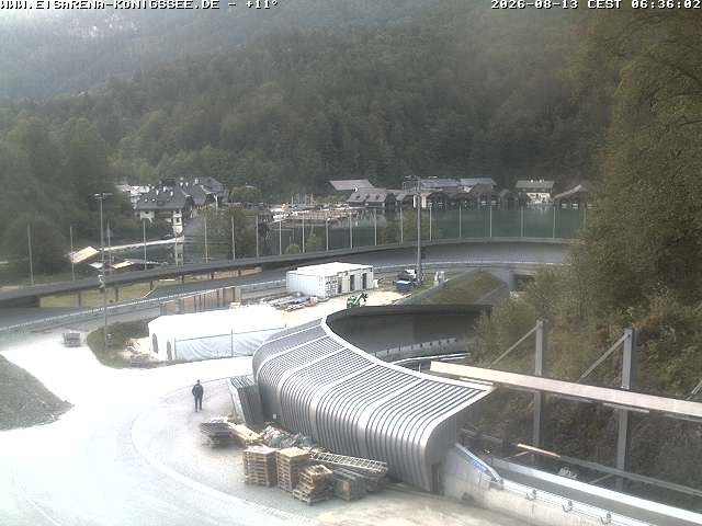 Archived image Webcam Bobsled run Koenigssee