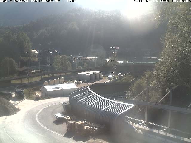 Archived image Webcam Bobsled run Koenigssee