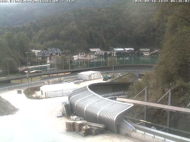 Archived image Webcam Bobsled run Koenigssee