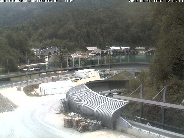Archived image Webcam Bobsled run Koenigssee