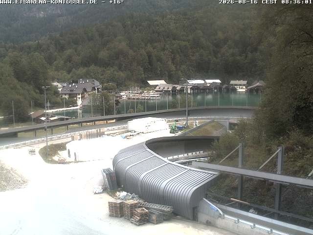 Archived image Webcam Bobsled run Koenigssee
