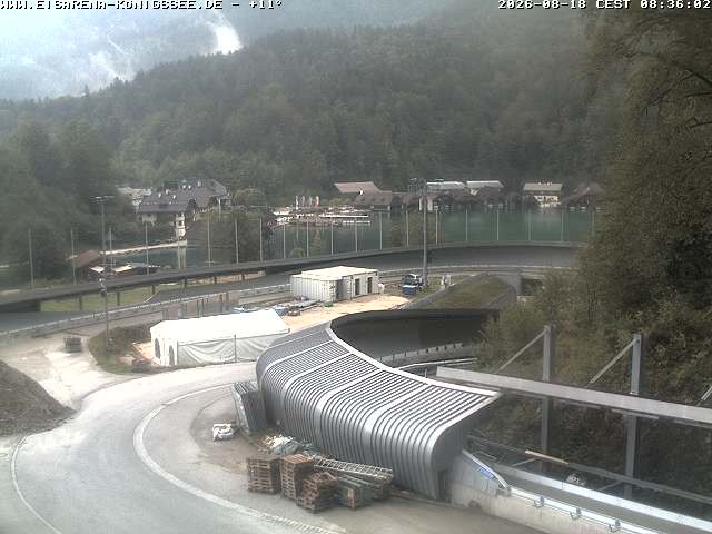 Archived image Webcam Bobsled run Koenigssee