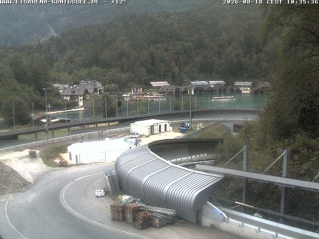 Archived image Webcam Bobsled run Koenigssee