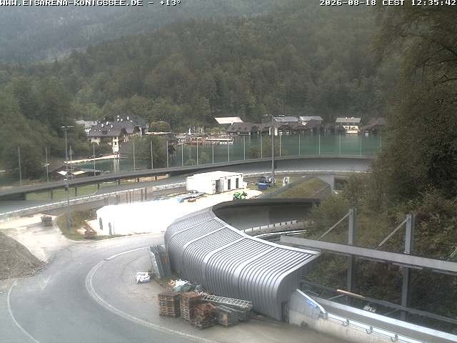 Archiv Foto Webcam Bobbahn mit Blickrichtung Königssee