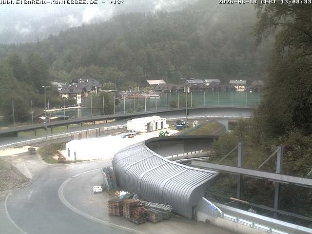 Archiv Foto Webcam Bobbahn mit Blickrichtung Königssee