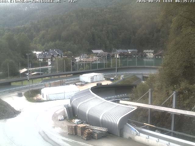 Archived image Webcam Bobsled run Koenigssee