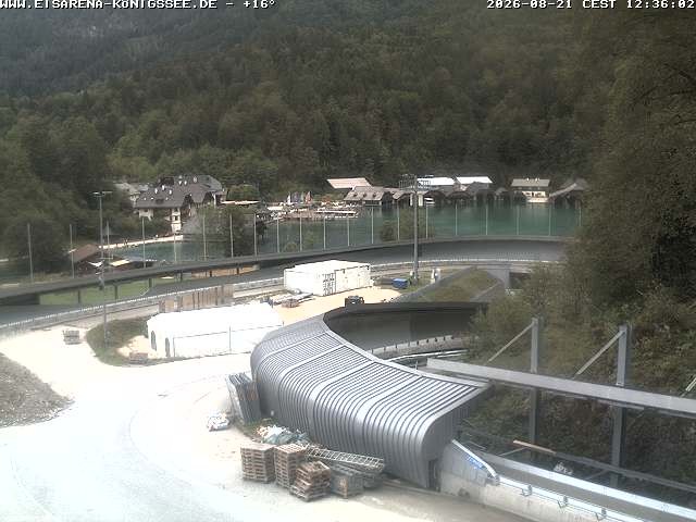 Archived image Webcam Bobsled run Koenigssee