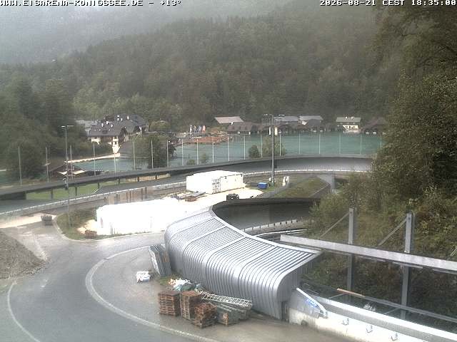 Archived image Webcam Bobsled run Koenigssee