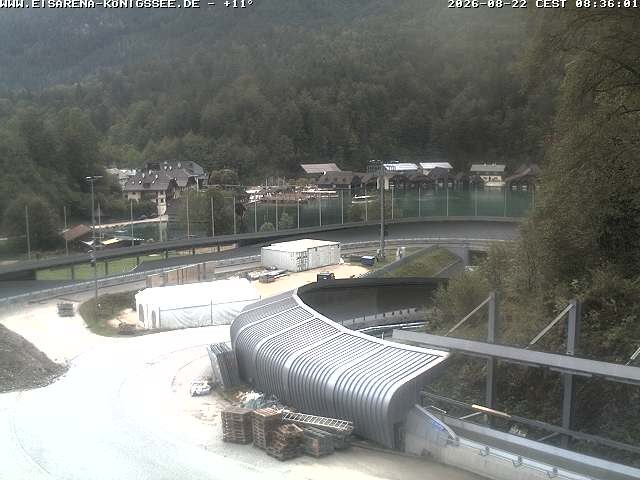 Archiv Foto Webcam Bobbahn mit Blickrichtung Königssee