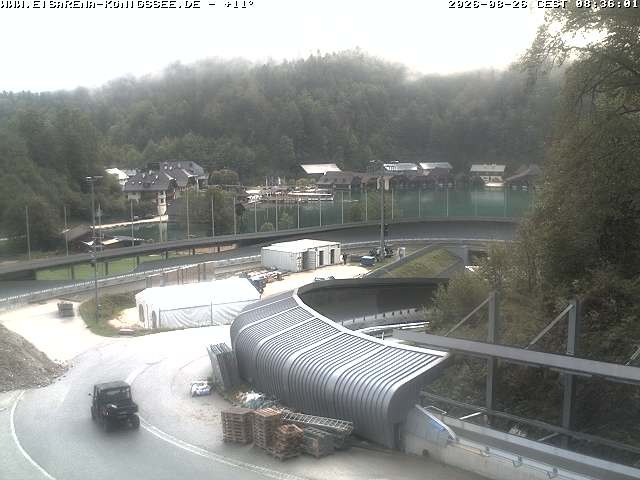 Archiv Foto Webcam Bobbahn mit Blickrichtung Königssee
