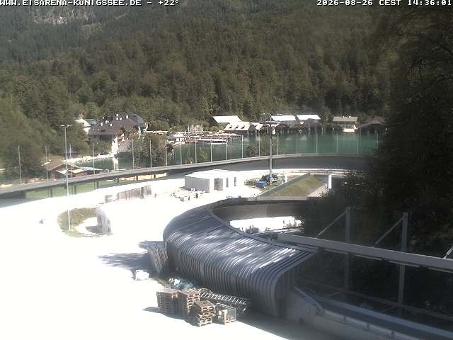 Archiv Foto Webcam Bobbahn mit Blickrichtung Königssee