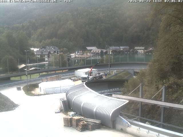 Archiv Foto Webcam Bobbahn mit Blickrichtung Königssee