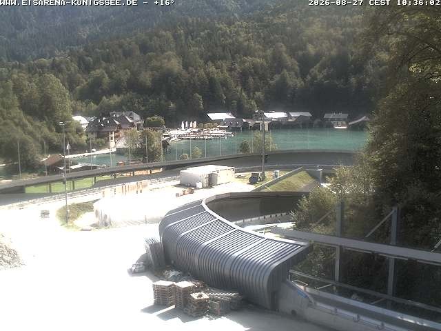 Archiv Foto Webcam Bobbahn mit Blickrichtung Königssee
