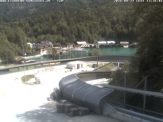 Archiv Foto Webcam Bobbahn mit Blickrichtung Königssee