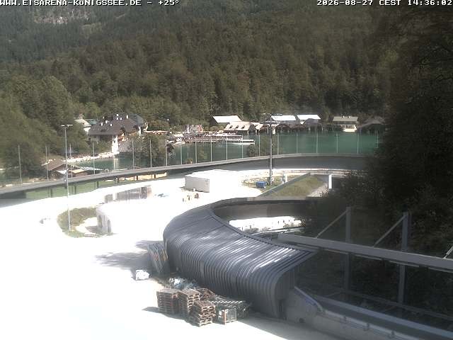 Archiv Foto Webcam Bobbahn mit Blickrichtung Königssee