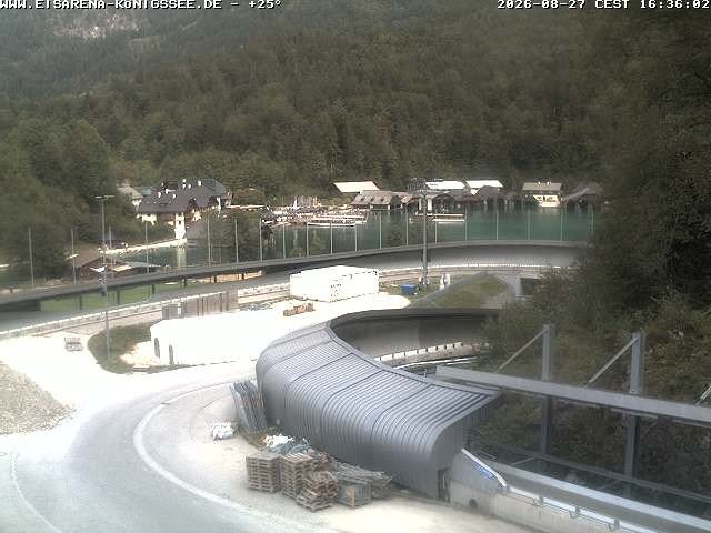 Archiv Foto Webcam Bobbahn mit Blickrichtung Königssee