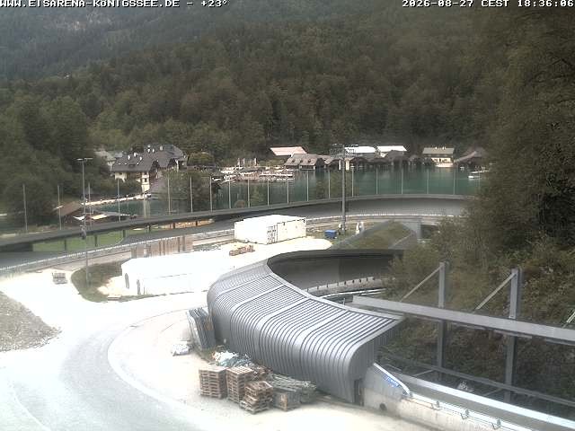 Archiv Foto Webcam Bobbahn mit Blickrichtung Königssee