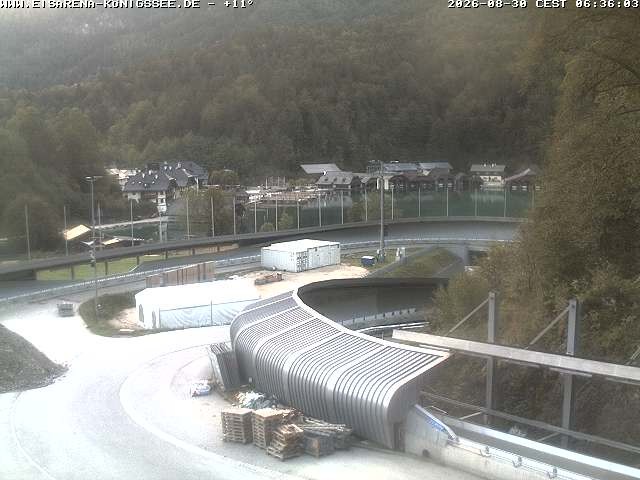 Archiv Foto Webcam Bobbahn mit Blickrichtung Königssee