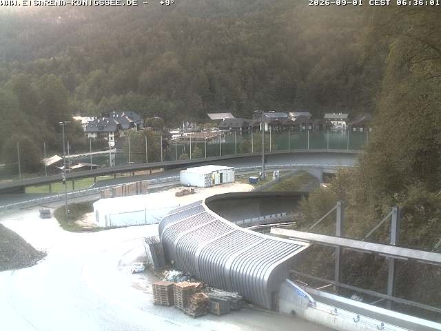 Archiv Foto Webcam Bobbahn mit Blickrichtung Königssee