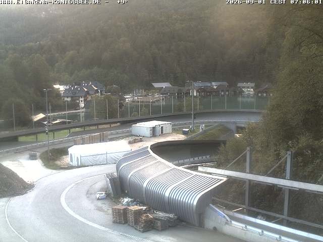 Archiv Foto Webcam Bobbahn mit Blickrichtung Königssee