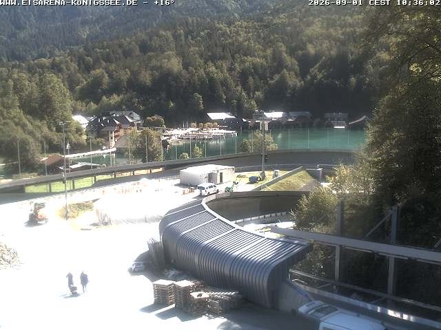 Archiv Foto Webcam Bobbahn mit Blickrichtung Königssee