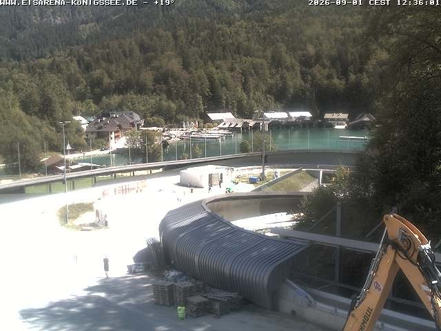 Archiv Foto Webcam Bobbahn mit Blickrichtung Königssee