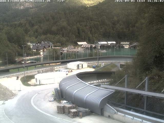 Archiv Foto Webcam Bobbahn mit Blickrichtung Königssee