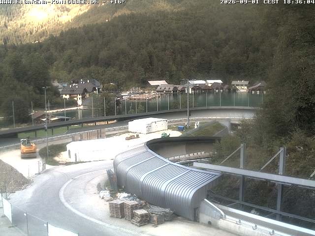 Archiv Foto Webcam Bobbahn mit Blickrichtung Königssee