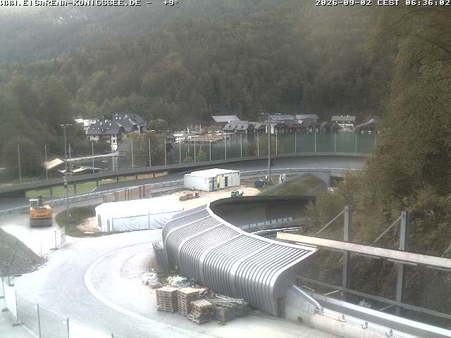 Archived image Webcam Bobsled run Koenigssee