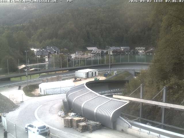 Archived image Webcam Bobsled run Koenigssee