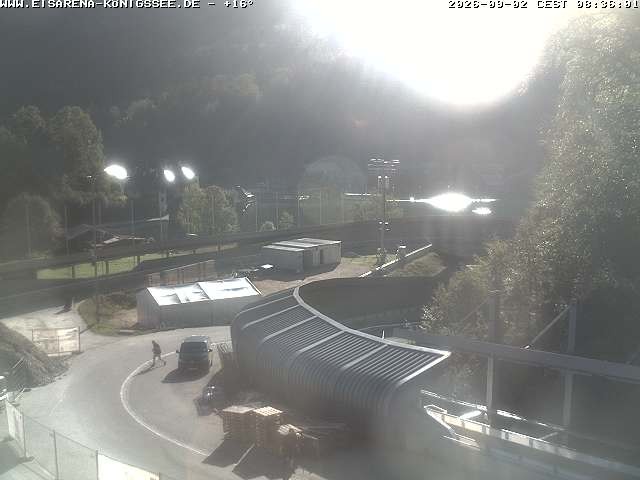 Archived image Webcam Bobsled run Koenigssee