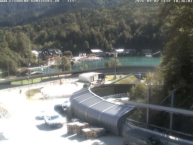 Archived image Webcam Bobsled run Koenigssee