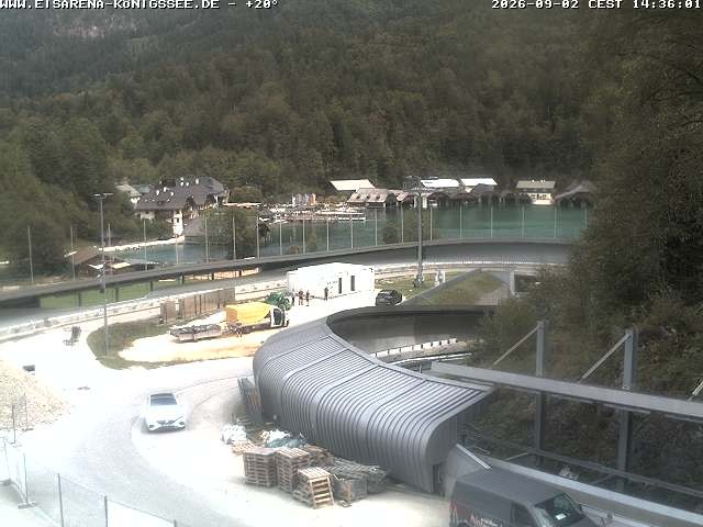 Archived image Webcam Bobsled run Koenigssee
