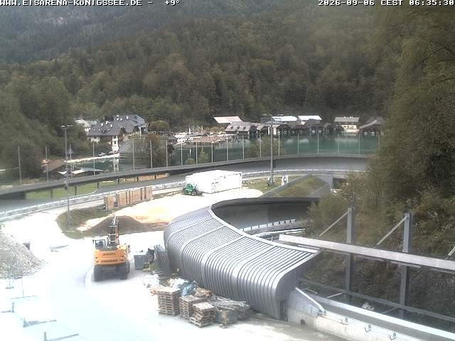 Archiv Foto Webcam Bobbahn mit Blickrichtung Königssee