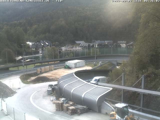 Archived image Webcam Bobsled run Koenigssee